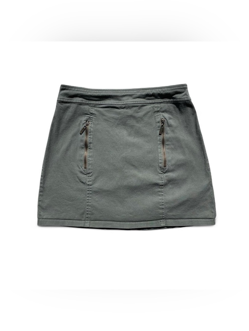 Guess Olive / Army Green Mini Skirt w/ Front Zips Women’s XS